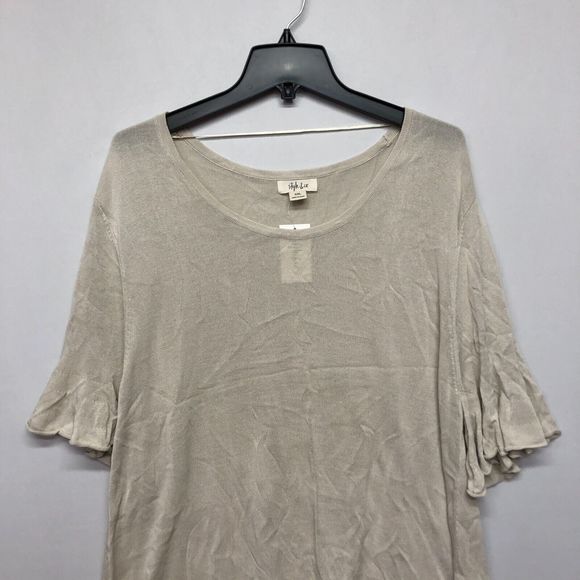 NWT Style & Co Women Short Sleeve Blouse Knit Top Size XXL 2XL Viscose B226 -3 - Picture 8 of 13